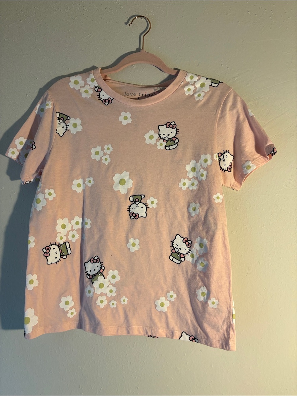 Love Tribe Light Pink Hello Kitty Daisy Tee